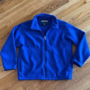 Lands' End Royal Blue Fleece Jacket Women’s Large